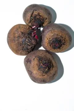 Red beet or beetroot on white background. Stock Photos