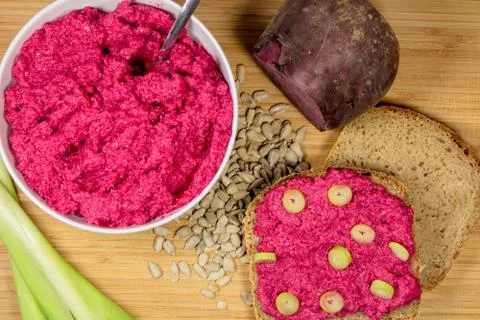 Red beet spread Foto stock