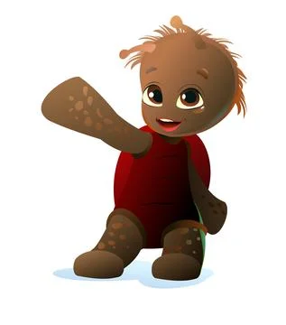 Red beetle fun dancing. Cute cartoon character. Funny insect object. Isolated Stock Illustration