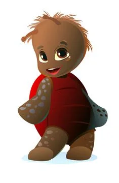 Red beetle fun does not know. Cute cartoon character. Funny insect object. Is Stock Illustration