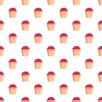 Red beetroot hummus refreshing food seamless pattern Stock Illustration