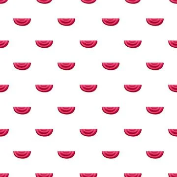 Red beetroot pieces seamless pattern design Stock Illustration