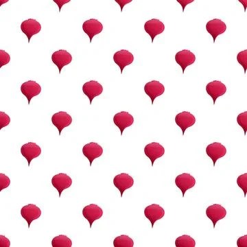 Red beetroot vegetable seamless pattern background Stock Illustration