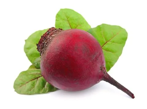 Red beets with leafs Stock Photos