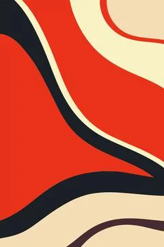 Red beige black texture background with organic shapes Stock Illustration