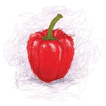 Red bell pepper Stock Illustration