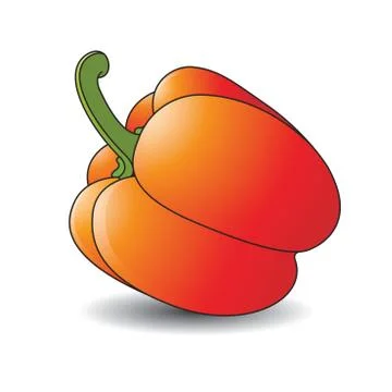 Red bell pepper Stock Illustration