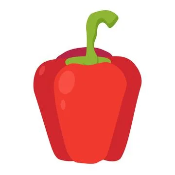 Red Bell Pepper Illustration Stock Illustration