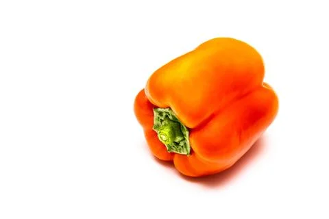 Red bell pepper, isolate on white background. Stock Photos