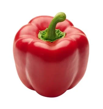 Red bell pepper isolated Stock Photos