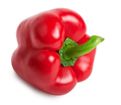 Red bell pepper isolated Stock Photos