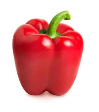 Red bell pepper isolated Stock Photos