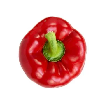 Red bell pepper isolated. Stock Photos