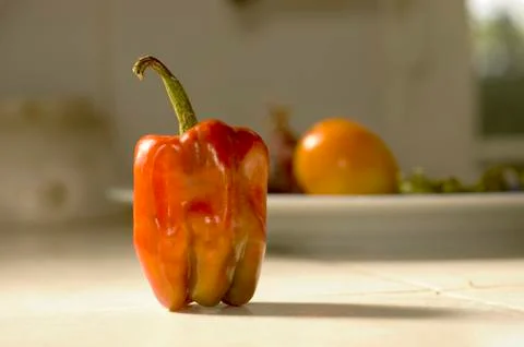 Red bell pepper Foto stock