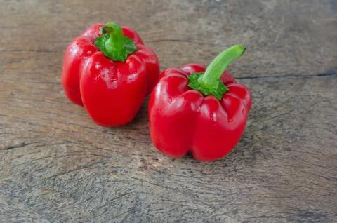 Red bell pepper Stockfoto's