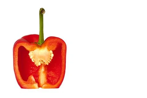 Red bell pepper from the side Foto stock