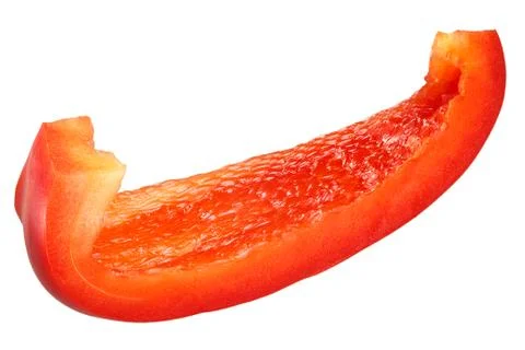 Red bell pepper slice c. annuum, paths Stock Photos