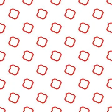 Red bell pepper slices forming a seamless pattern Stock Illustration