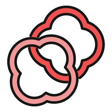 Red bell pepper slices vector icon design イラスト素材