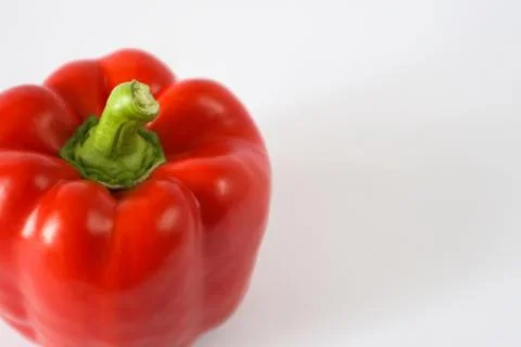 Red bell pepper, white background Stock Photos