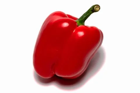 Red bell pepper on white background Stock Photos