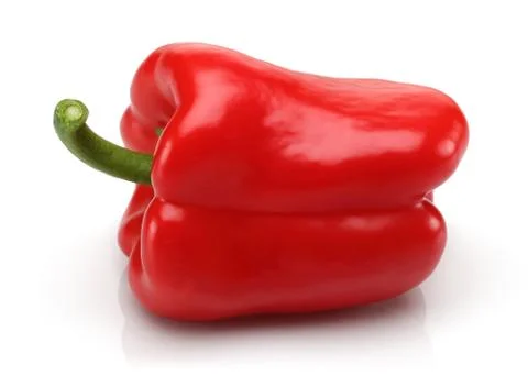 Red bell pepper on white background Stock Photos