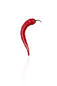 Red bell pepper on white background Stock-Fotos