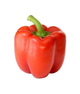 Red bell pepper on white background Stock Photos