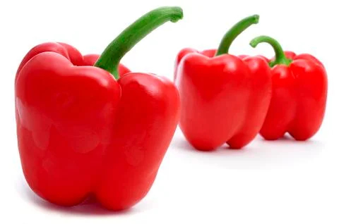 Red bell peppers Stock Photos