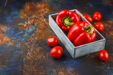 Red bell peppers Stock Photos