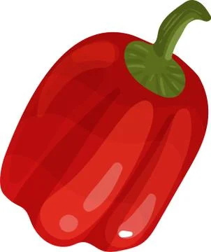 Red bell peppers. Vector illustration. Stock Illustration