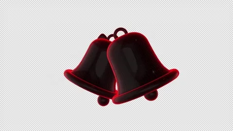 Red bell with Red bow Stock Footage 308020117