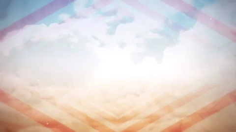 Red Bending Lines with Clouds Looping Motion Background Stock Footage 143097711