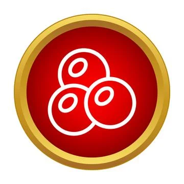 Red berries icon representing food and fruit Illustrazione stock