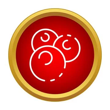 Red berries icon representing fruit and healthy eating Stock-Illustration