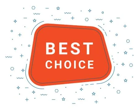 Red Best Choice Speech Bubble. Loudspeaker. Illustrations For Promotion Stock Illustration