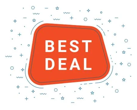 Red Best Deal Speech Bubble. Loudspeaker. Illustrations For Promotion Marketing Stock Illustration