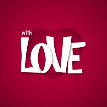 Red beutiful Heart on Red Background Illustration Stock Illustration