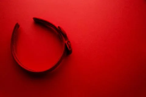 Red bezel on red background with copy space Stock Photos