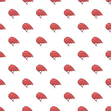 Red bicycle helmets creating seamless protection safety pattern Stock Illustration