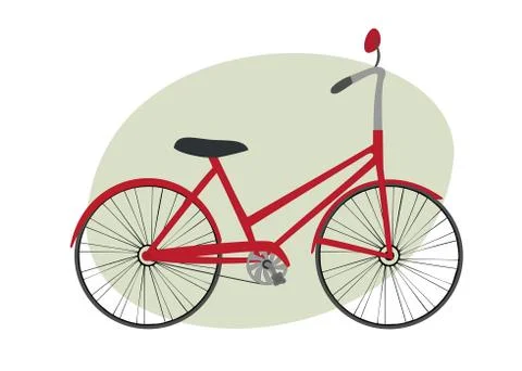 Red Bicycle Stock Illustration