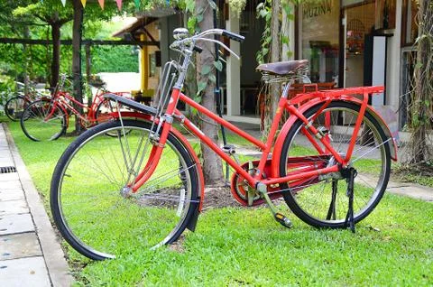 Red bicycle Stock Photos