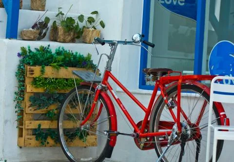 Red bicycle Stock Photos