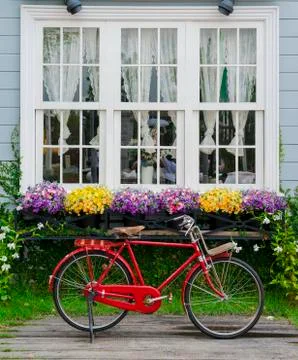 Red bicycle Stock Photos