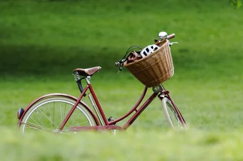 Red bicycle Foto stock