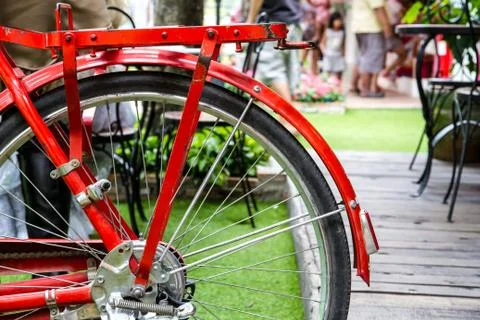 Red bicycle Foto stock