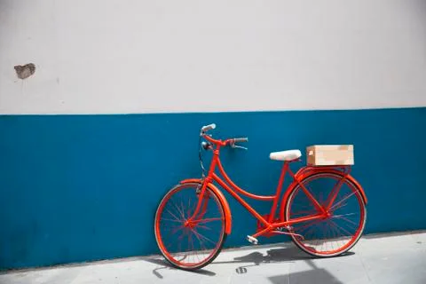 Red bicycle Stock Photos