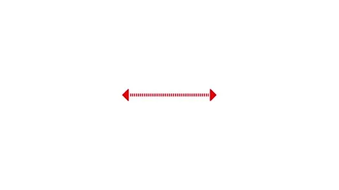 Red bidirectional arrow animation extending on white background minimalist .. Stock Footage 345547931