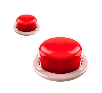 Red big and small buttons isolated Stock Photos