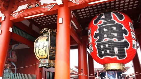 Red big lantern Video stock 92111665